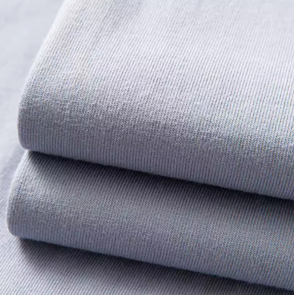 All-Day Comfort Tee Purple Gray cotton fabric texture folded material close-up