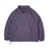 Dusty purple lightweight grid anorak jacket flat lay front view with half zip and kangaroo pocket