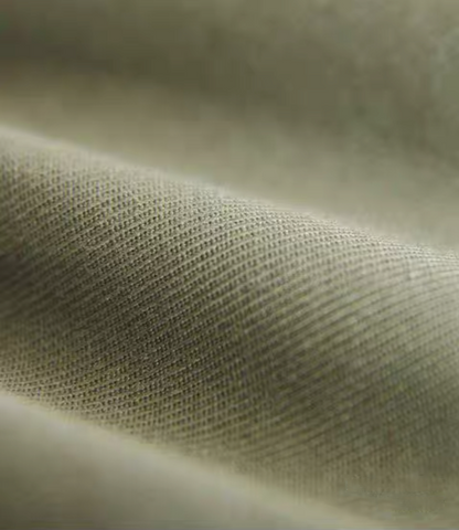 Cotton blend fabric texture of army green coat