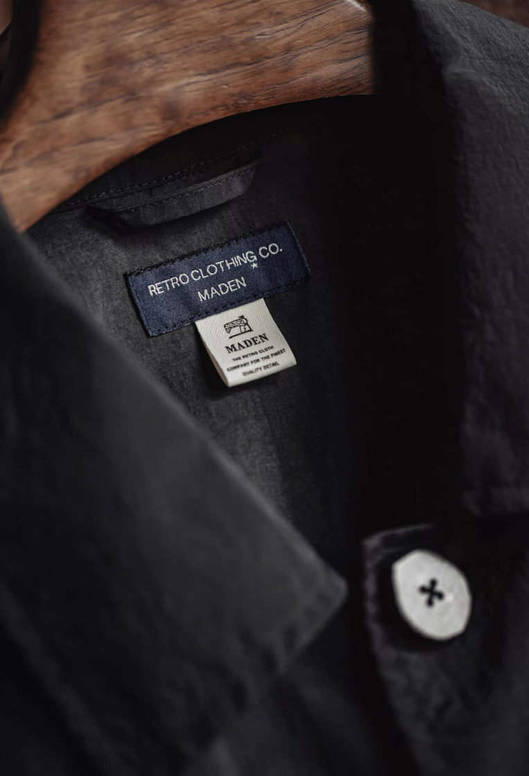 interior brand label and neck stitching detail