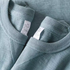 Blue Mist Crew Neck Tee blue color collar label detail showing crewneck stitching and inner tag