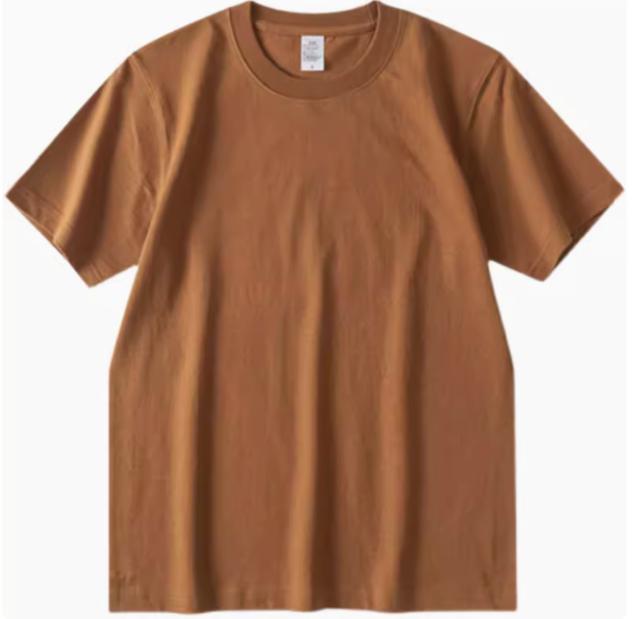 Casual Caramel Tee Dark Caramel front view short sleeve relaxed fit cotton T-shirt