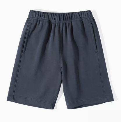 Cloth Relaxed Shorts Charcoal Gray front view featuring clean structure and slant pocket design
