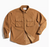 Corduroy Field Shirt in Amber front view featuring ribbed texture, dual chest flap pockets, and classic button-up design