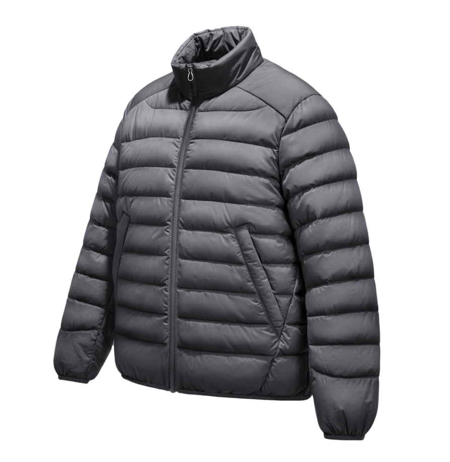 Dark Grey Ultra-Light Down Jacket front display