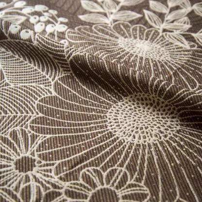 Detailed view of Floral Cotton Gauze Blanket Elegant Splendor highlighting finely woven cotton gauze and floral pattern