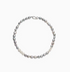 Grey Pearl Silver Necklace with natural freshwater grey pearls in a full front view on white background