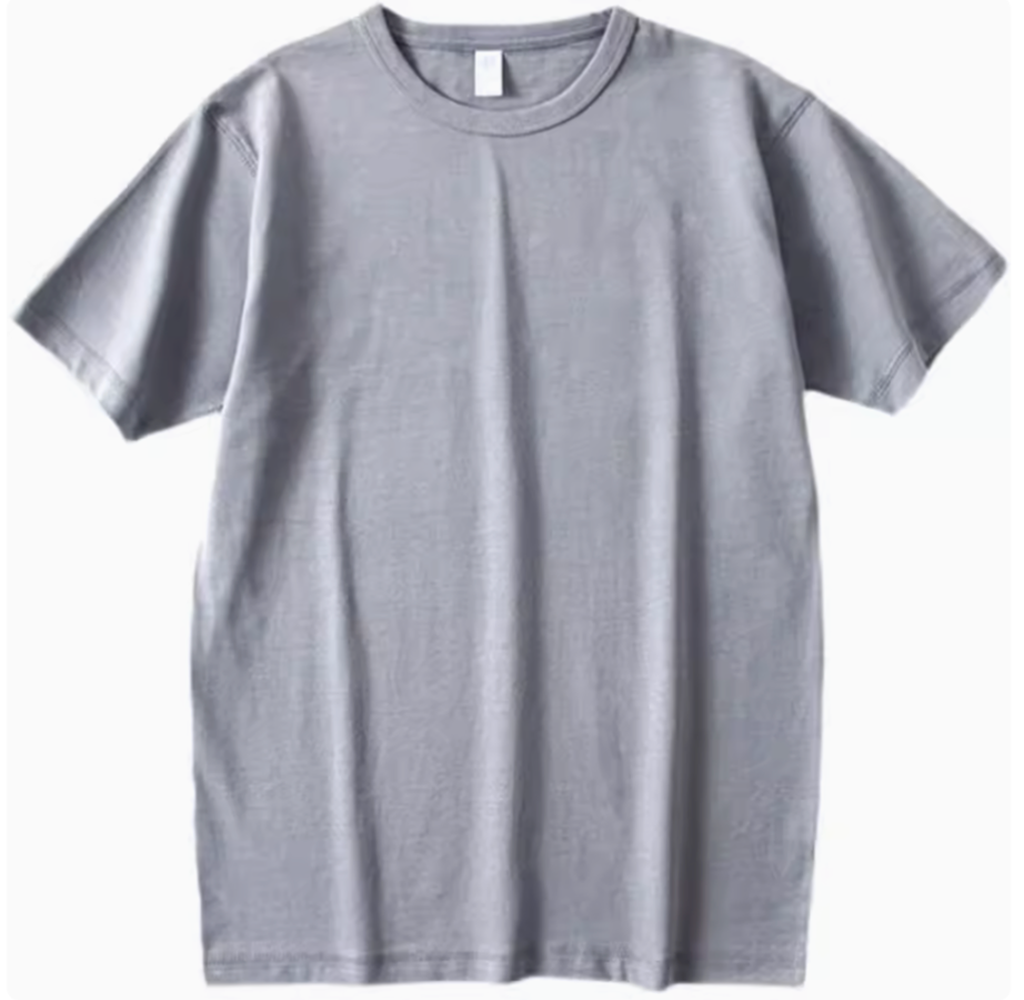 Lavender All-Season Tee Gray Blue front view short sleeve relaxed fit cotton T-shirt