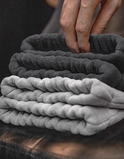Close-up of Plush Relax Joggers fleece material showing thick soft texture for warmth and comfort