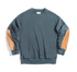 Slate Blue Polar Fleece Crewneck Sweatshirt flat-lay front view