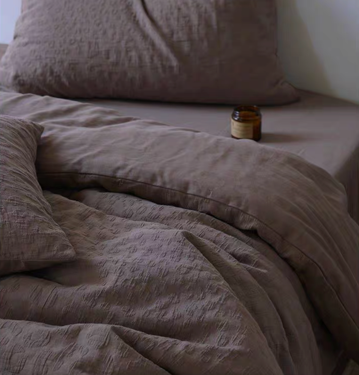 Rock Point Leopard Print Coconut Brown cotton comforter set draped naturally across bed with matching pillow shams