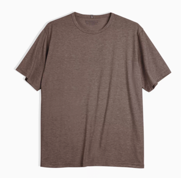 Seamless Breathable Lightweight Tee Coffee front view showing clean silhouette and lightweight breathable material
