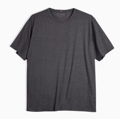 Seamless Breathable Lightweight Tee Dark Gray front view featuring minimal design and seamless construction