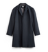 Men’s waterproof Mac coat front view in deep navy
